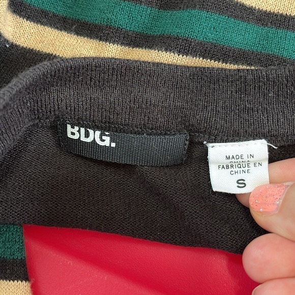 BDG Urban Outfitters Striped V Neck Button Down Cardigan Small - Picture 6 of 8